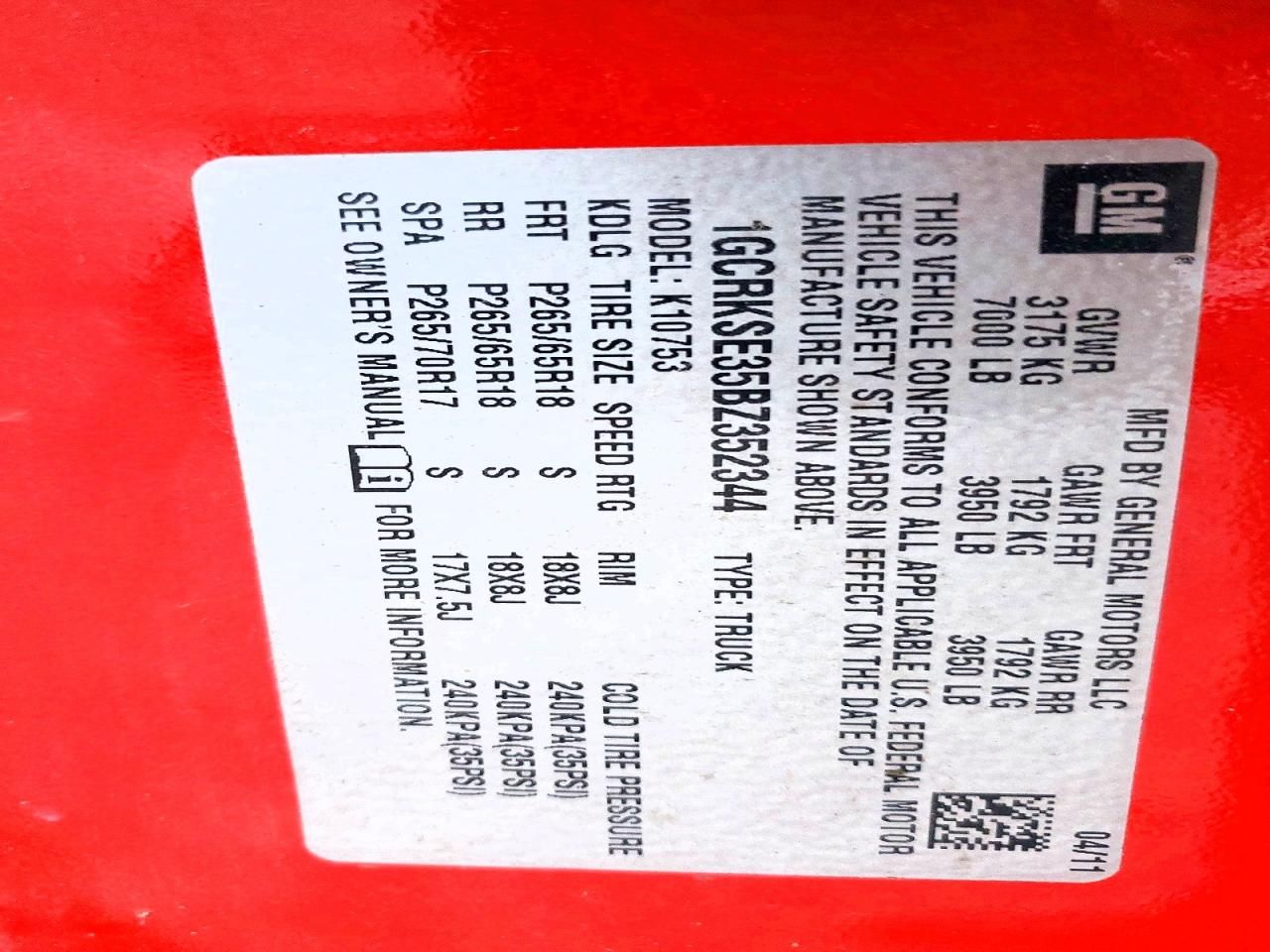 2011 Chevrolet Silverado K1500 LT