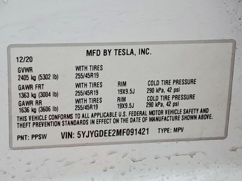 2021 Tesla Model y