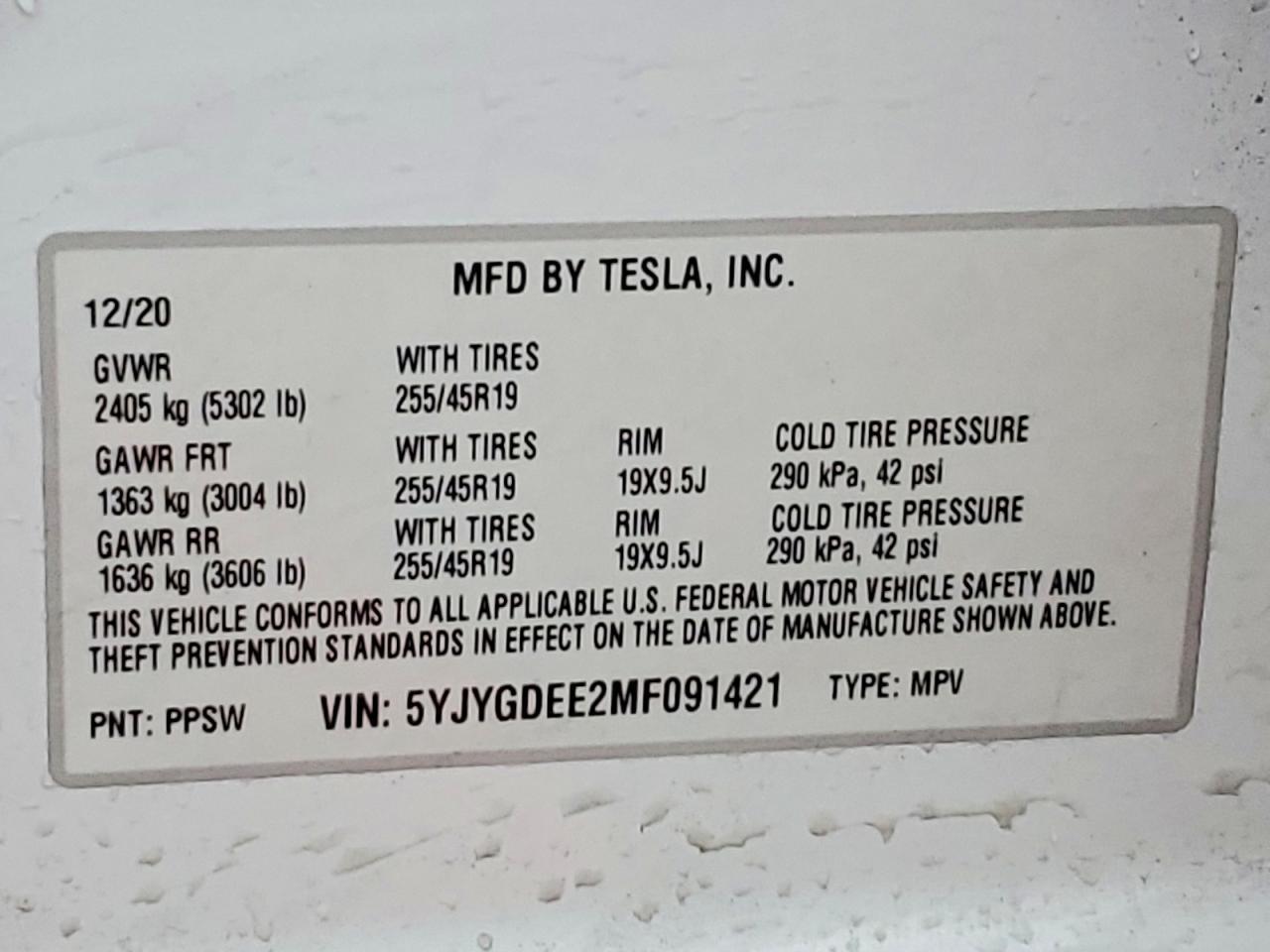 2021 Tesla Model y