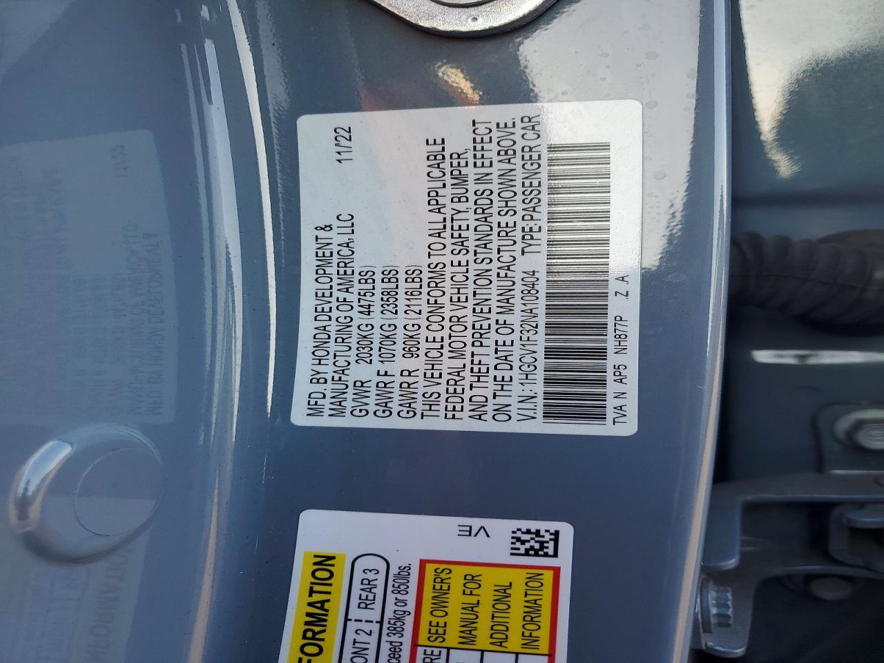 2022 Honda Accord Sport