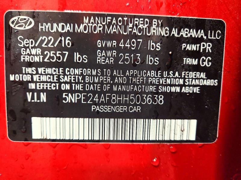 2017 Hyundai Sonata se