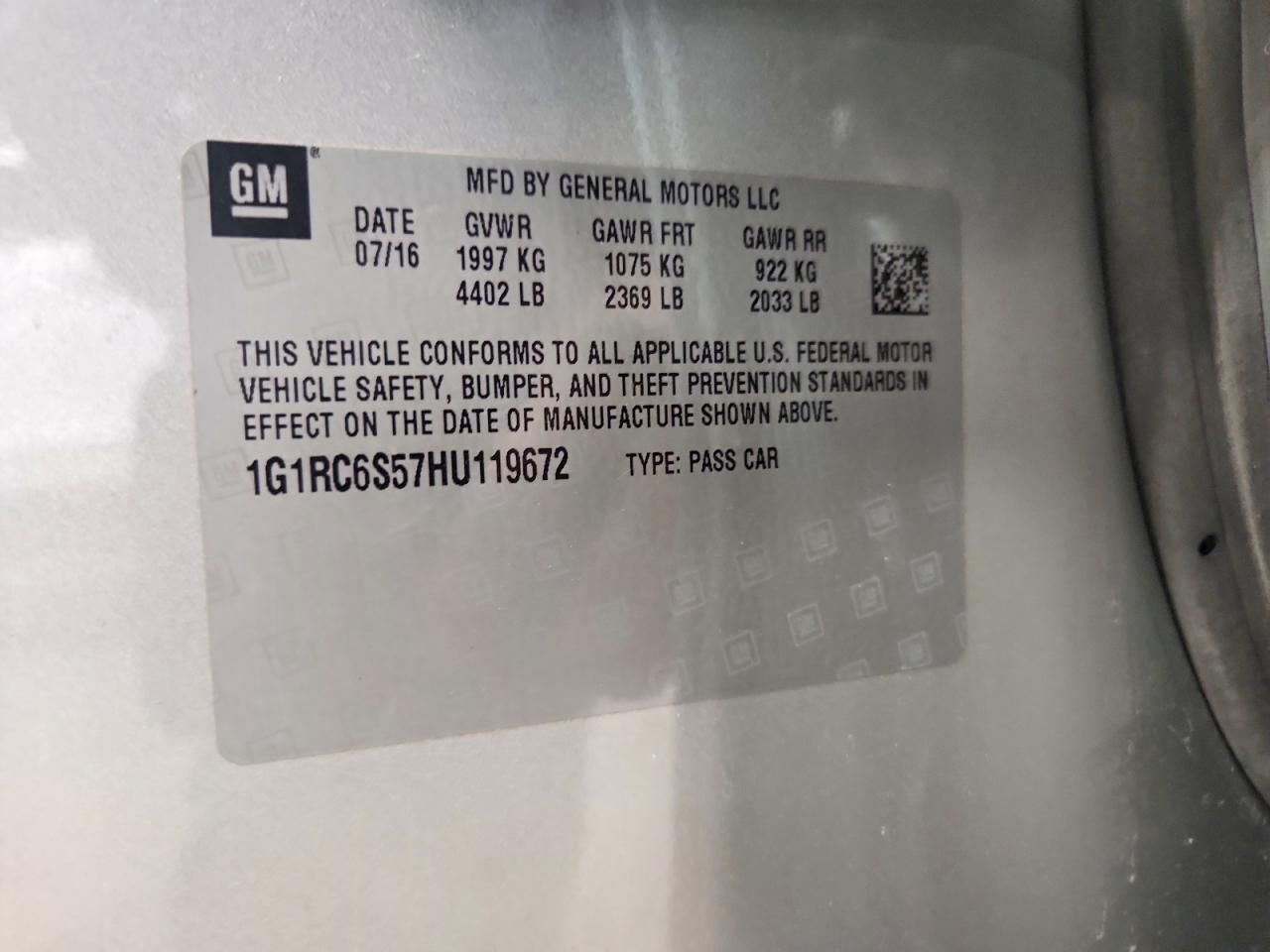 2017 Chevrolet Volt lt