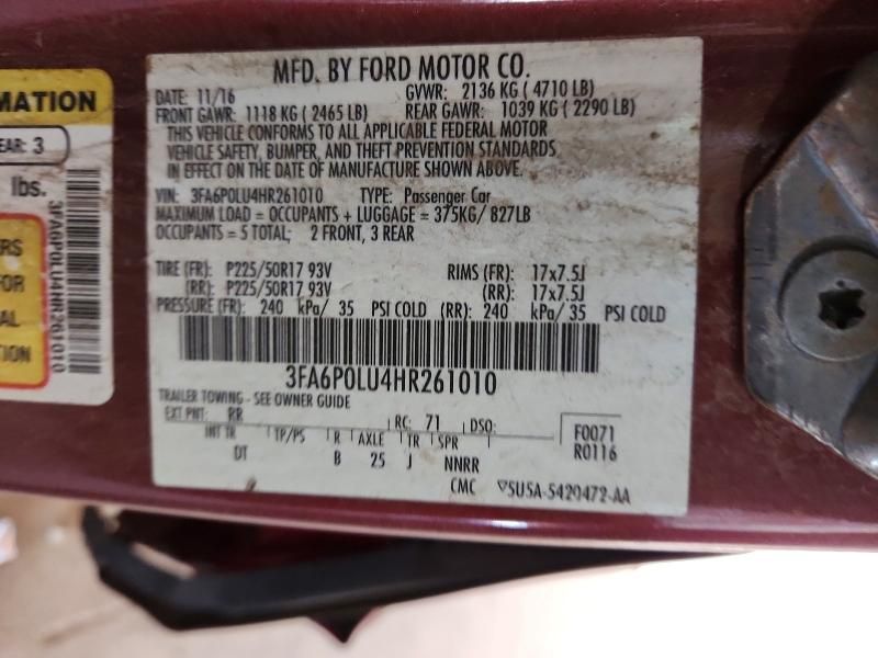 2017 Ford Fusion se Hybrid