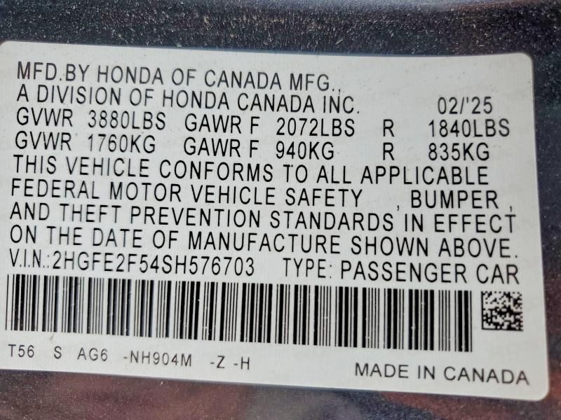 2025 Honda Civic Sport