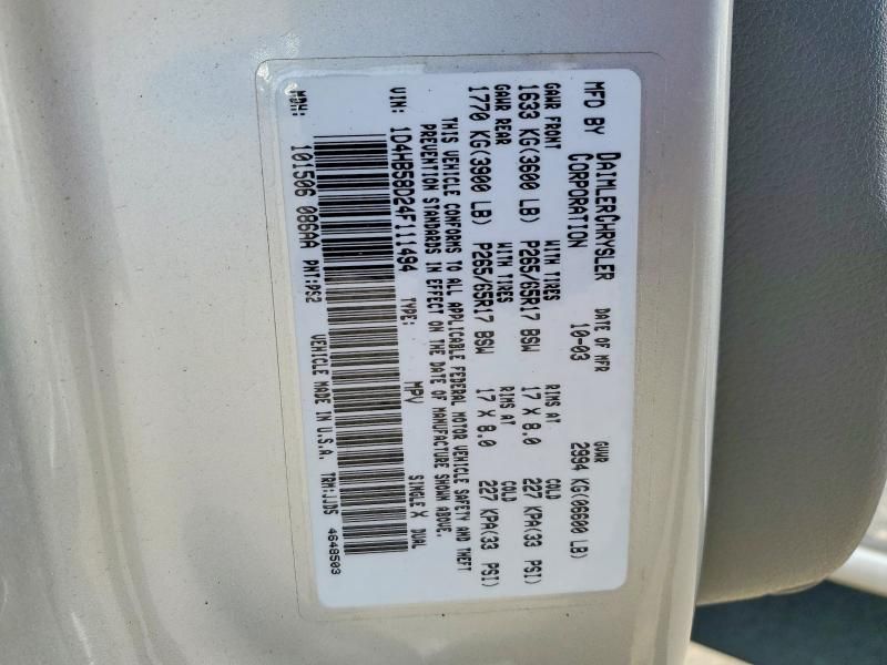 2004 Dodge Durango Limited