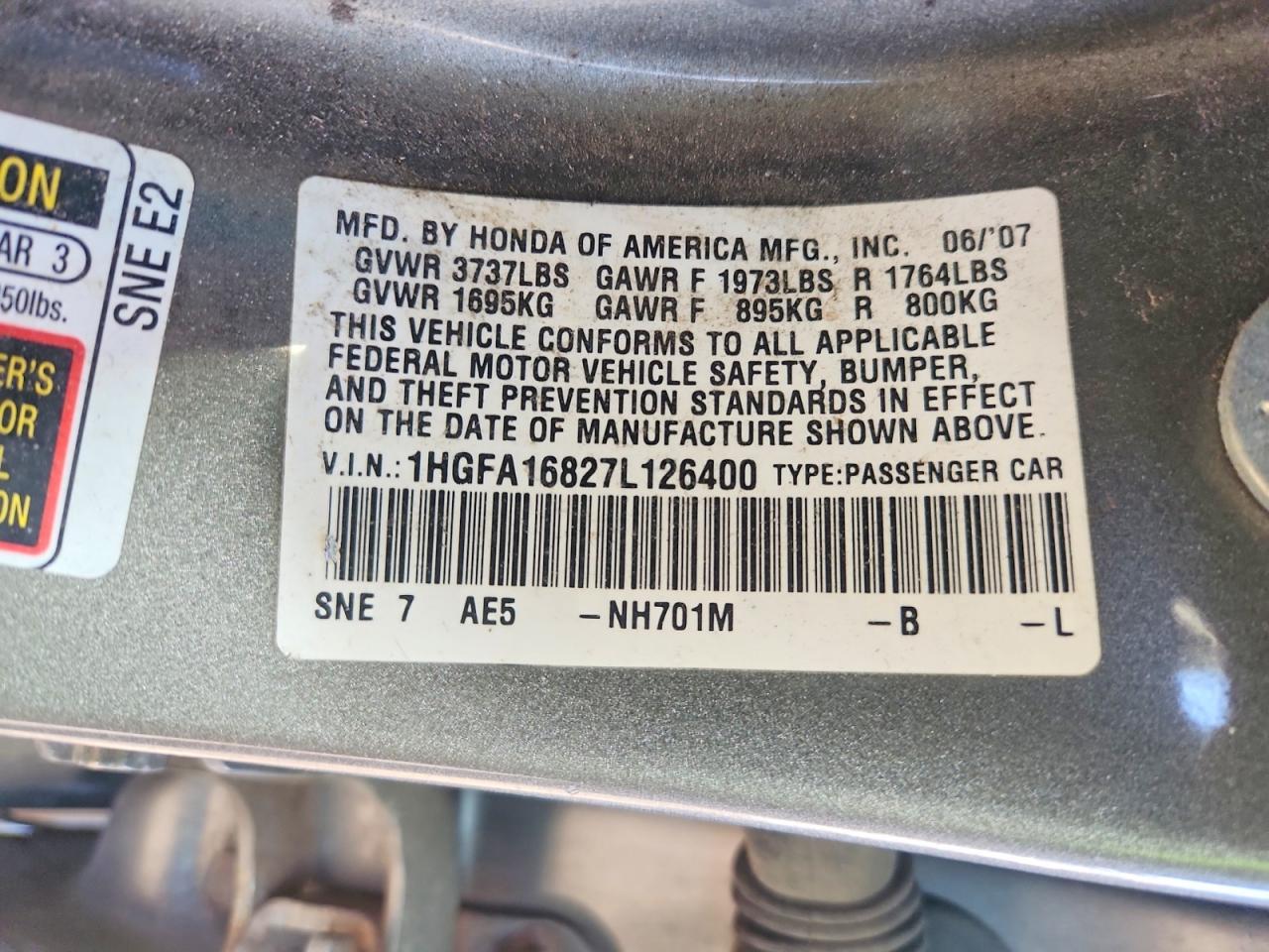 2007 Honda Civic ex