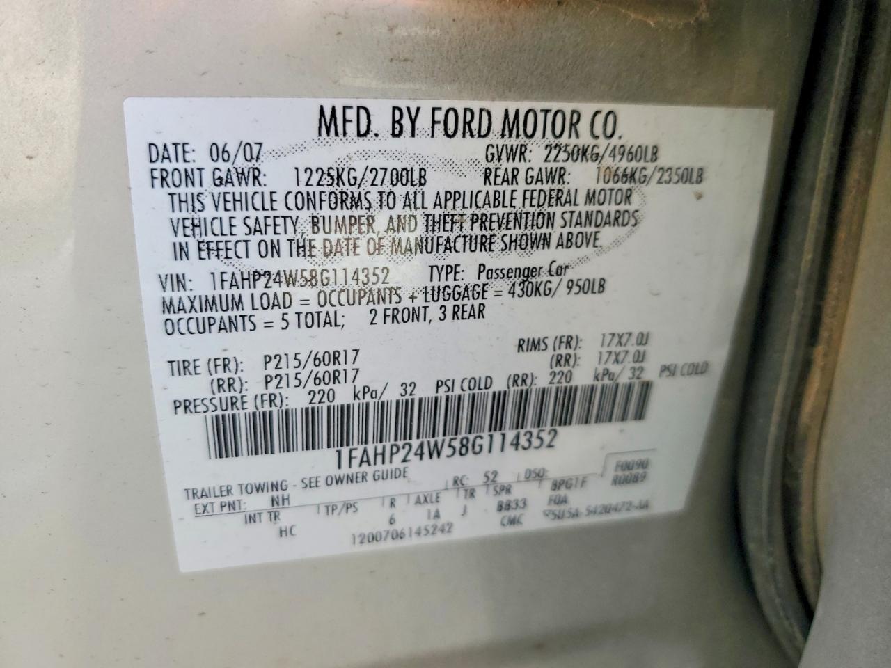 2008 Ford Taurus sel
