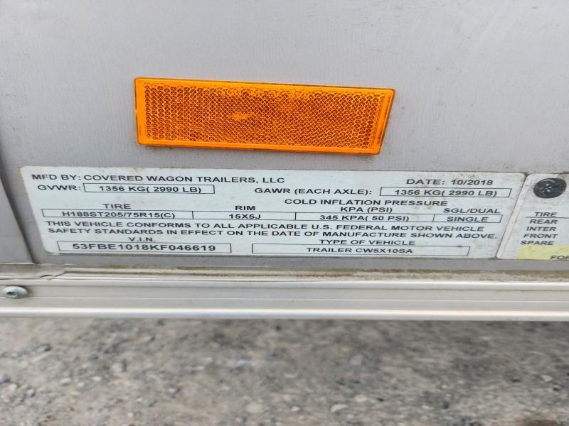 2019 Coverwagon 2019 Cover Wagon CW5X10SA Enclosed Cargo Trailer