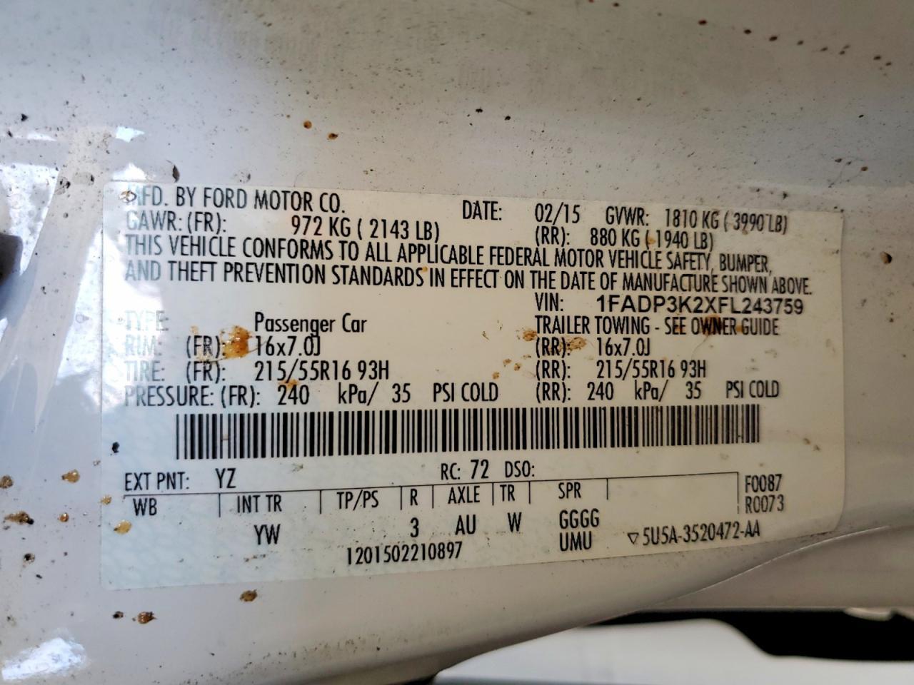 2015 Ford Focus se