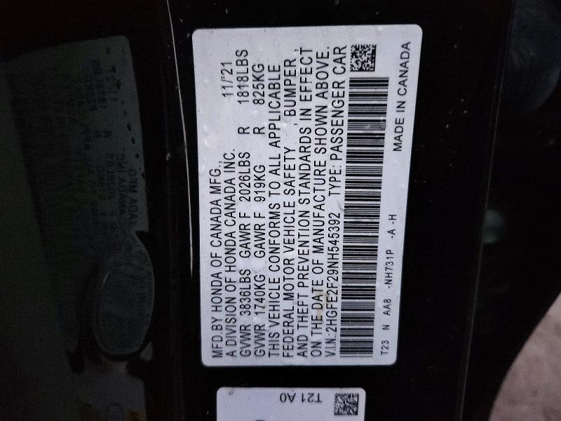 2022 Honda Civic lx