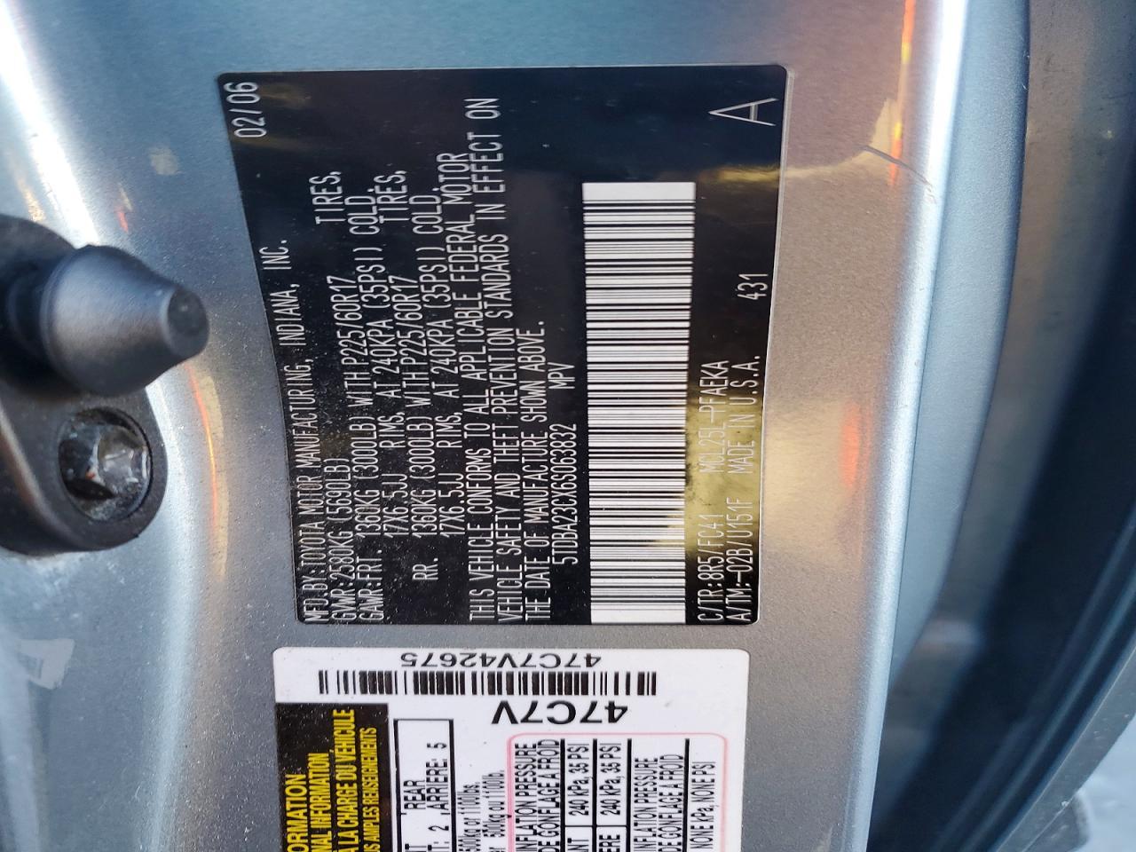2006 Toyota Sienna le