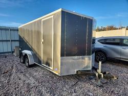 Salvage trucks for sale at Franklin, WI auction: 2021 Lgs Industries 2021 Pace PSCBA7.0X16TE2FF Enclosed Cargo Trailer