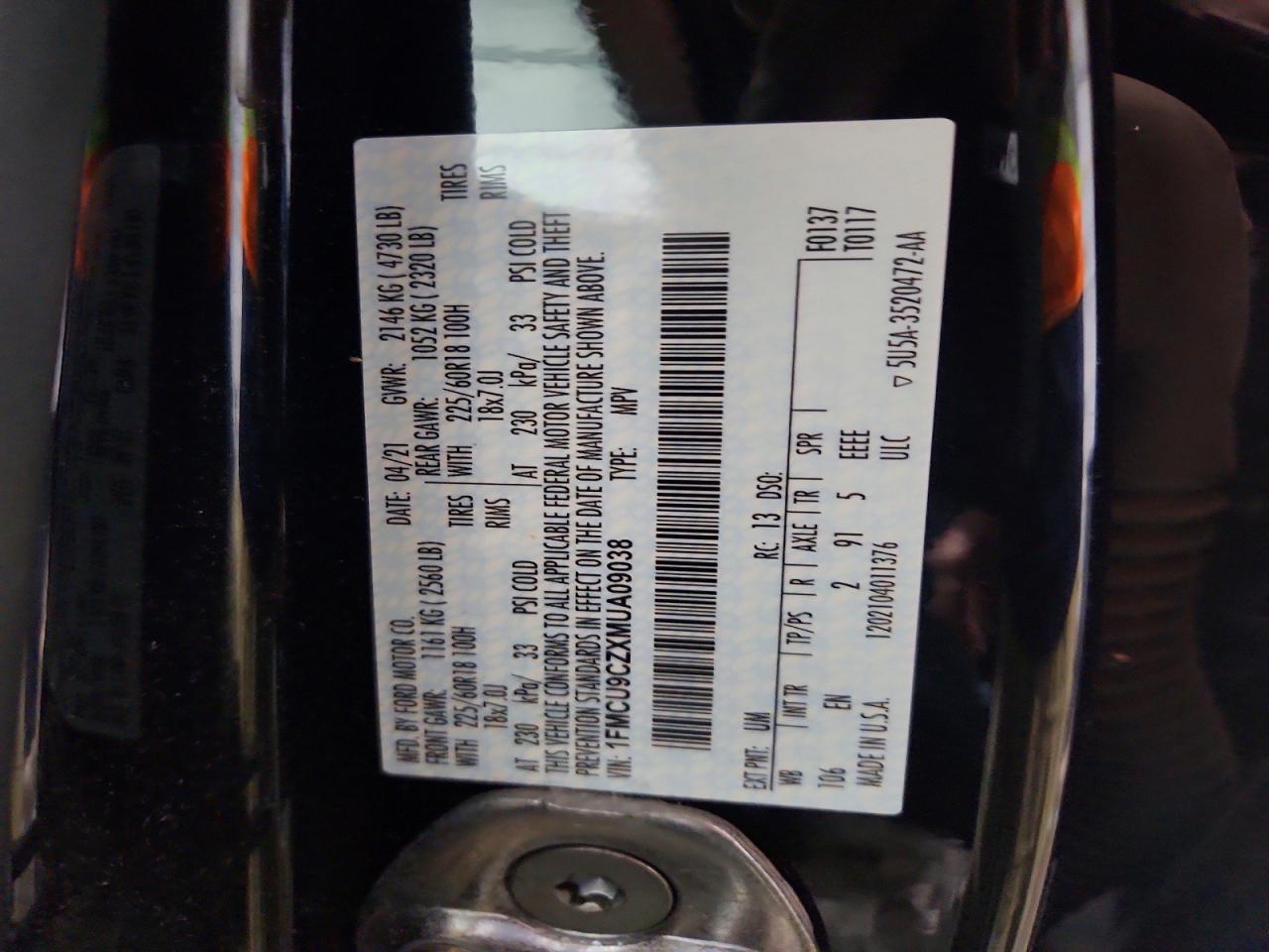 2021 Ford Escape sel