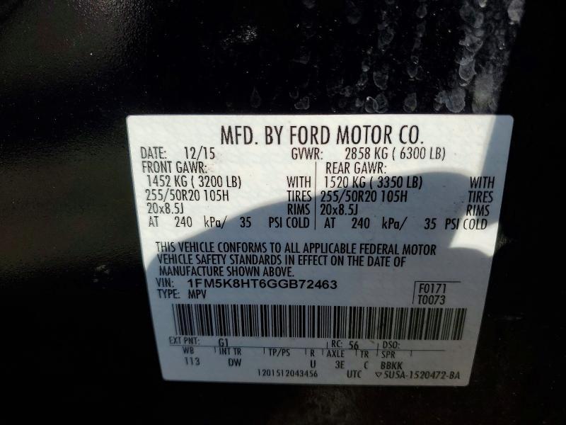 2016 Ford Explorer Platinum