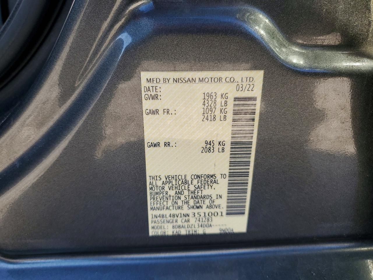 2022 Nissan Altima s