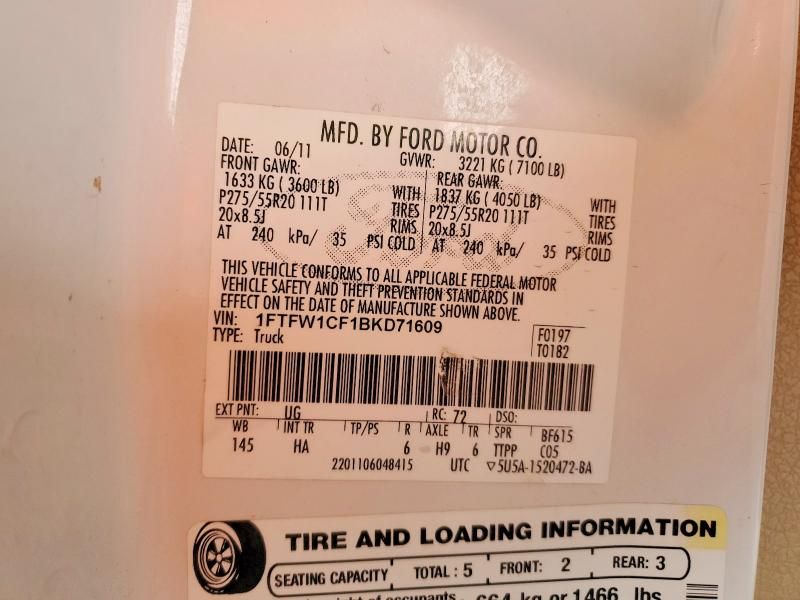 2011 Ford F150 Supercrew