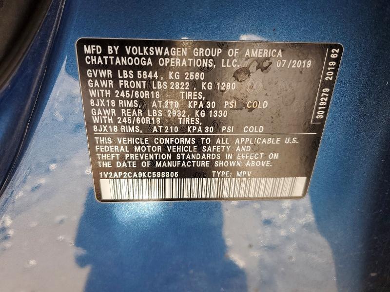 2019 Volkswagen Atlas s