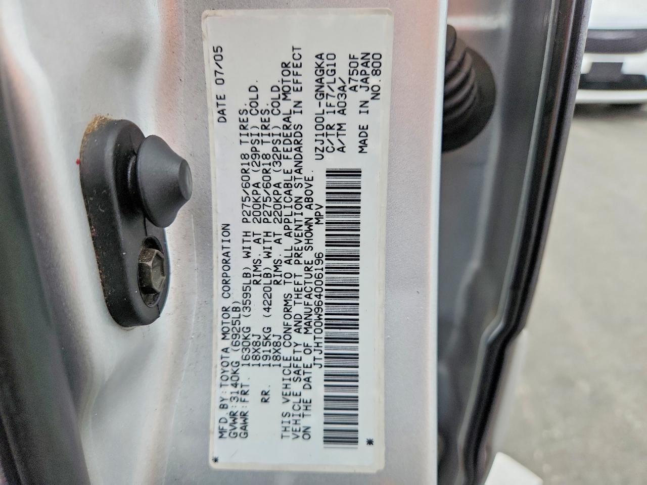 2006 Lexus Lx 470 Base