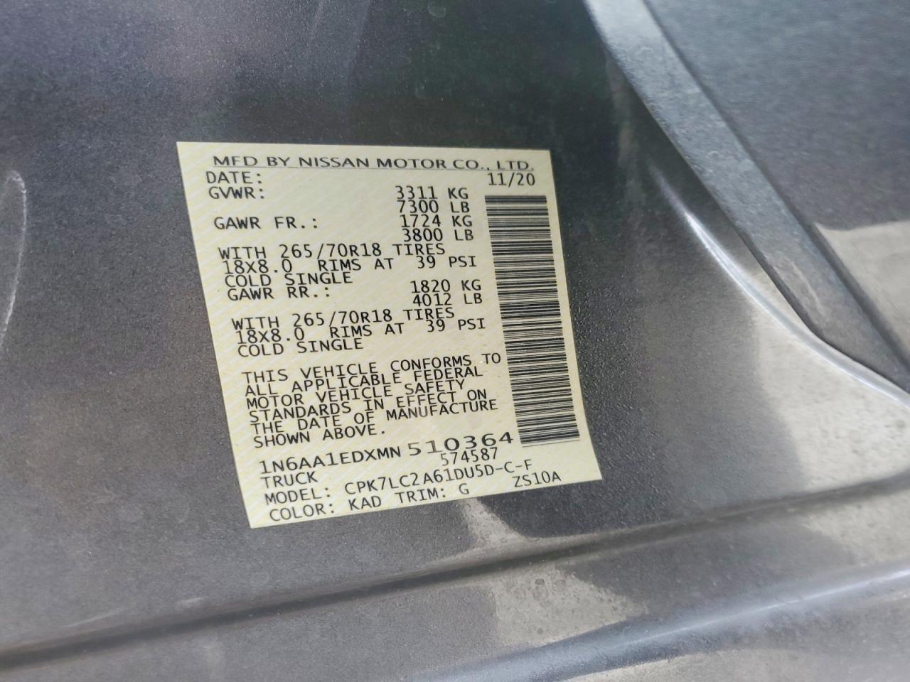 2021 Nissan Titan SV