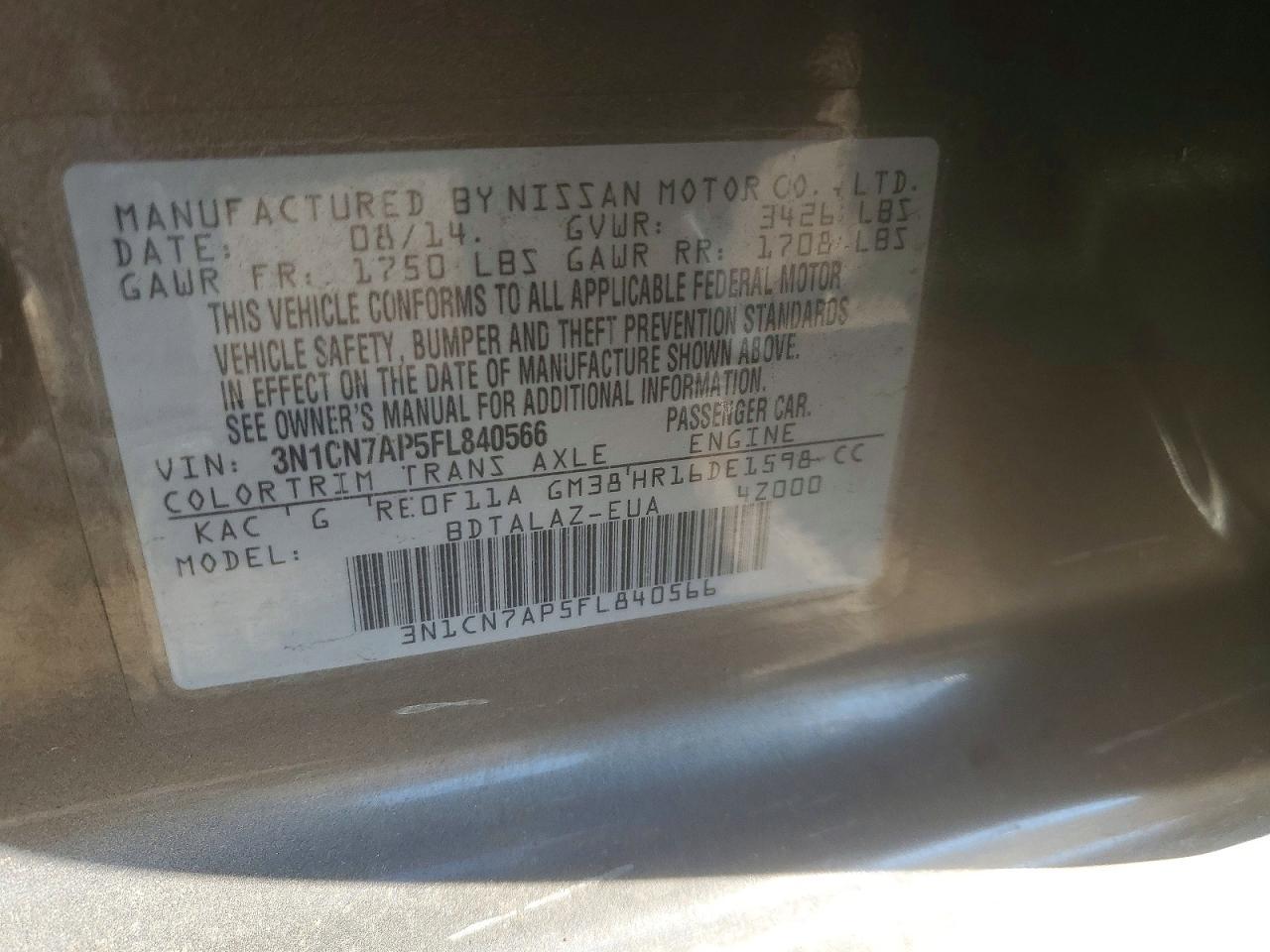 2015 Nissan Versa