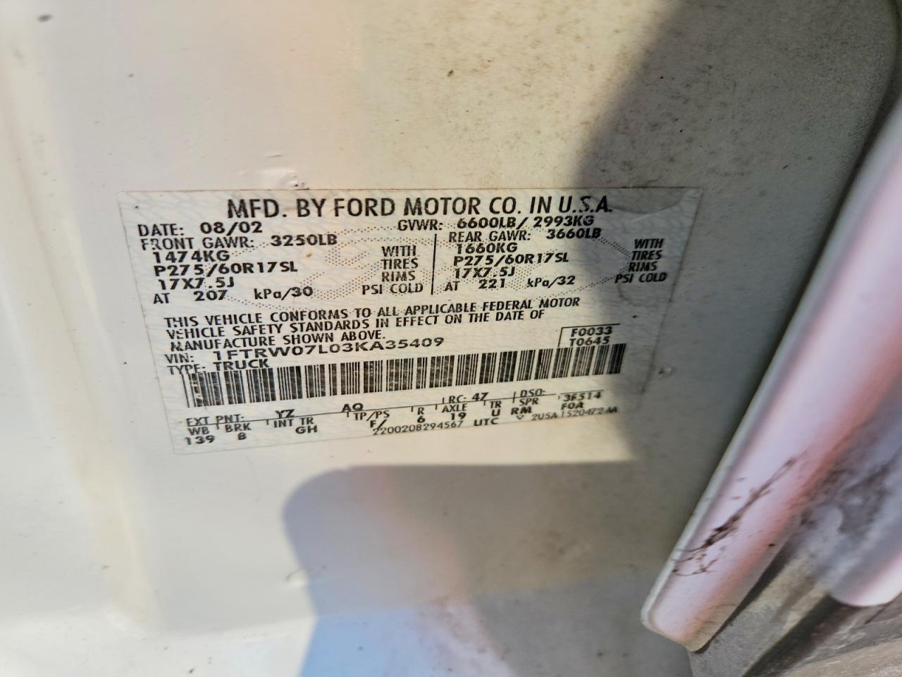 2003 Ford F150 Supercrew