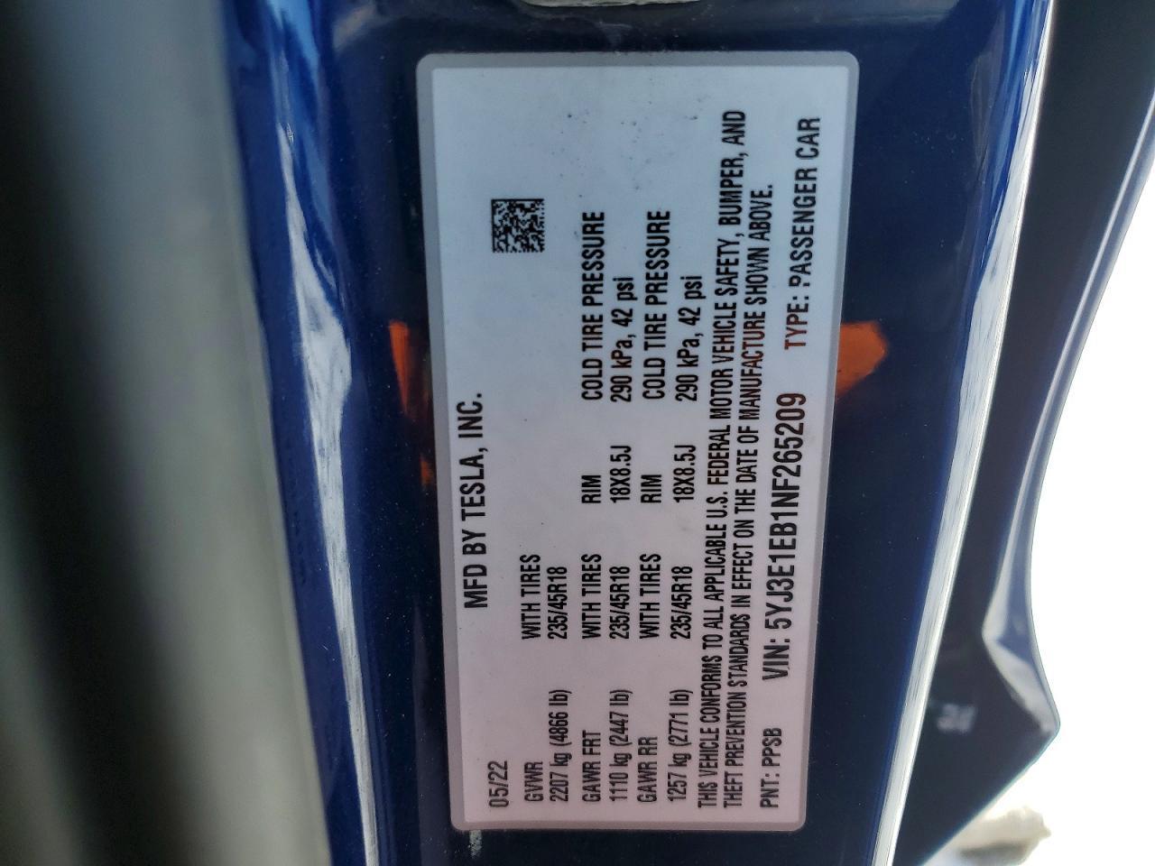 2022 Tesla Model 3