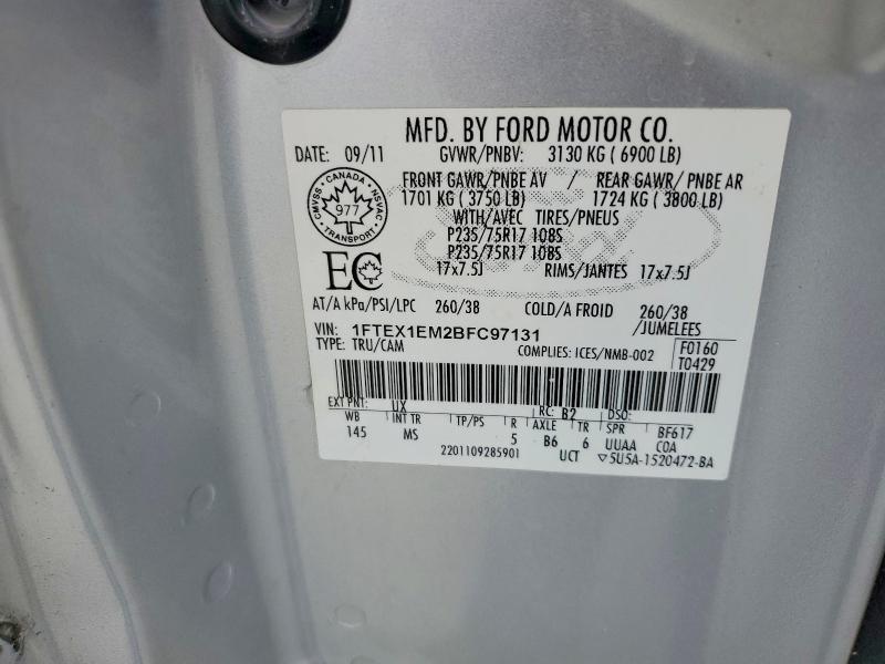 2011 Ford F150 Super cab