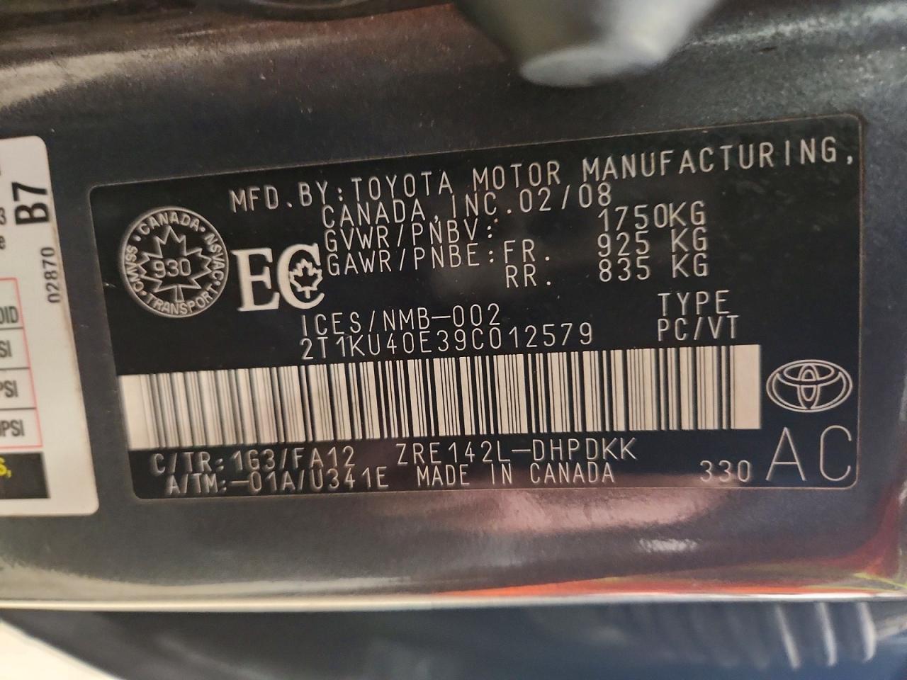 2009 Toyota Corolla Matrix