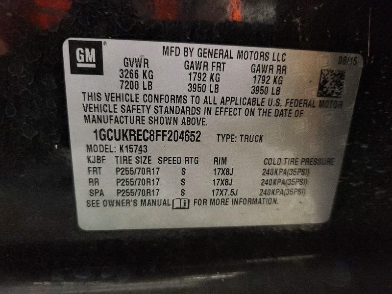 2015 Chevrolet Silverado K1500 lt