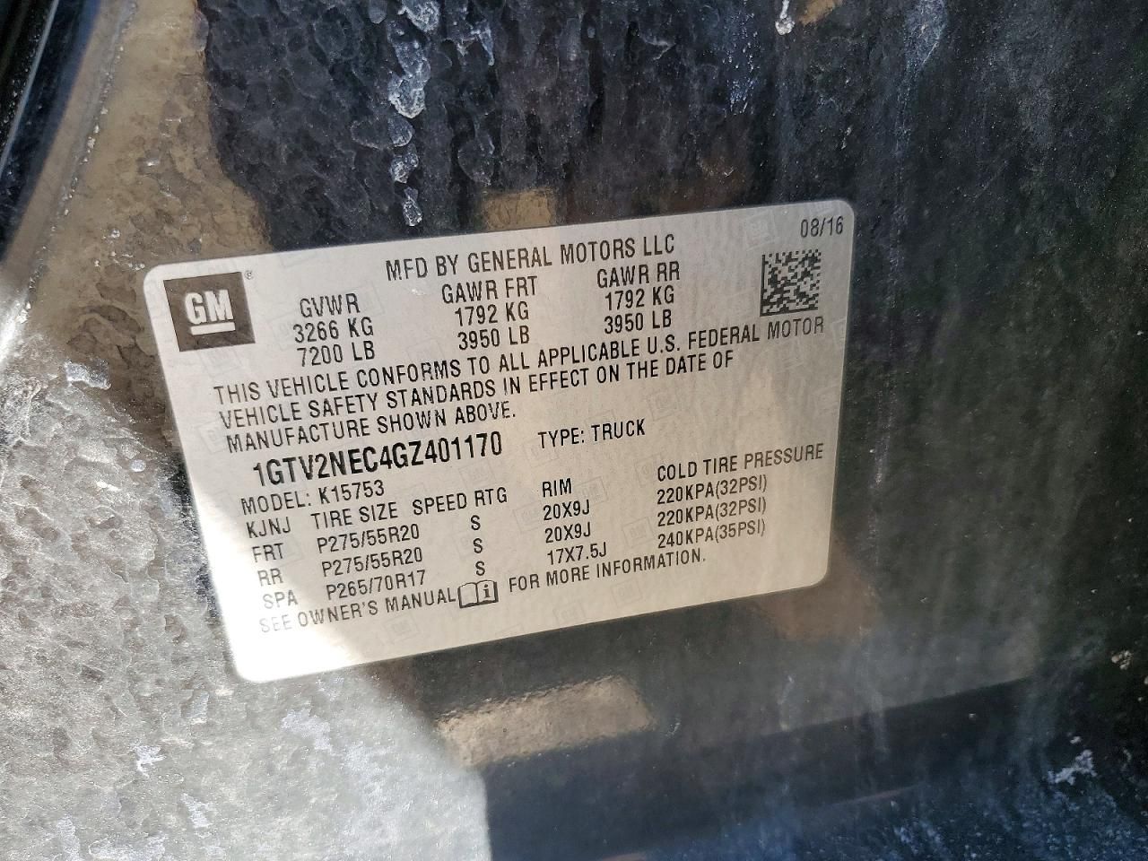 2016 GMC Sierra K1500 SLT