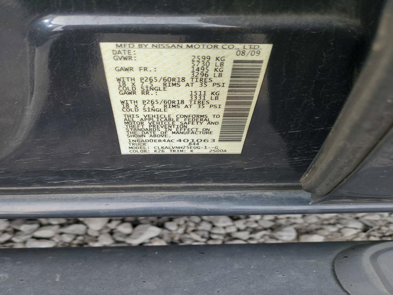 2010 Nissan Frontier SE V6