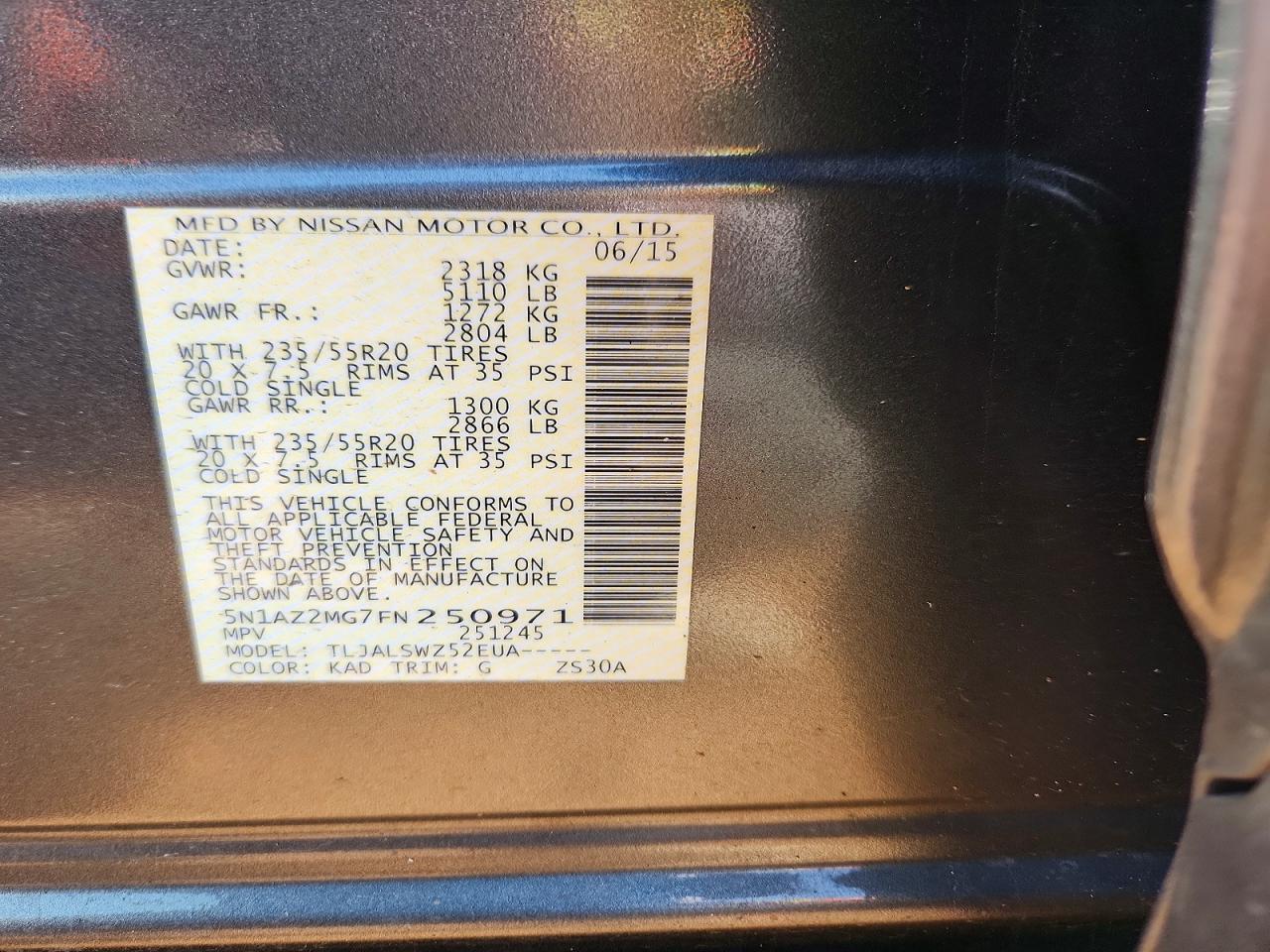 2015 Nissan Murano s
