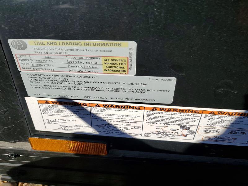 2025 Cynergy Cargo 7X12TA Enclosed Cargo Trailer