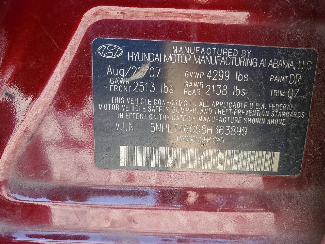 2008 Hyundai Sonata gls