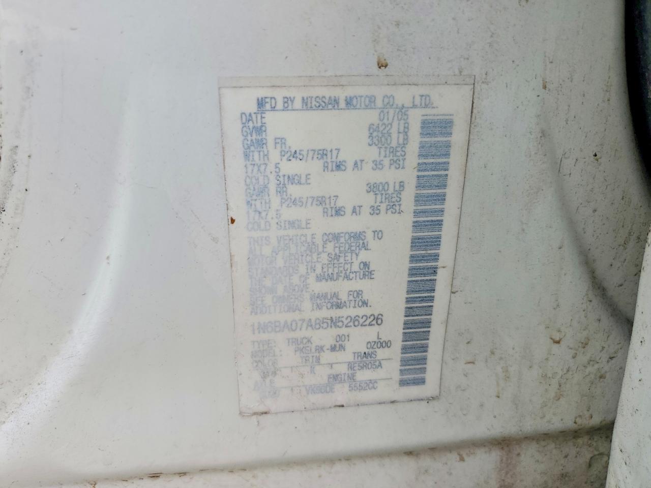 2005 Nissan Titan XE