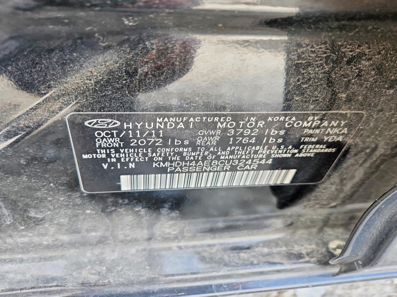 2012 Hyundai Elantra gls