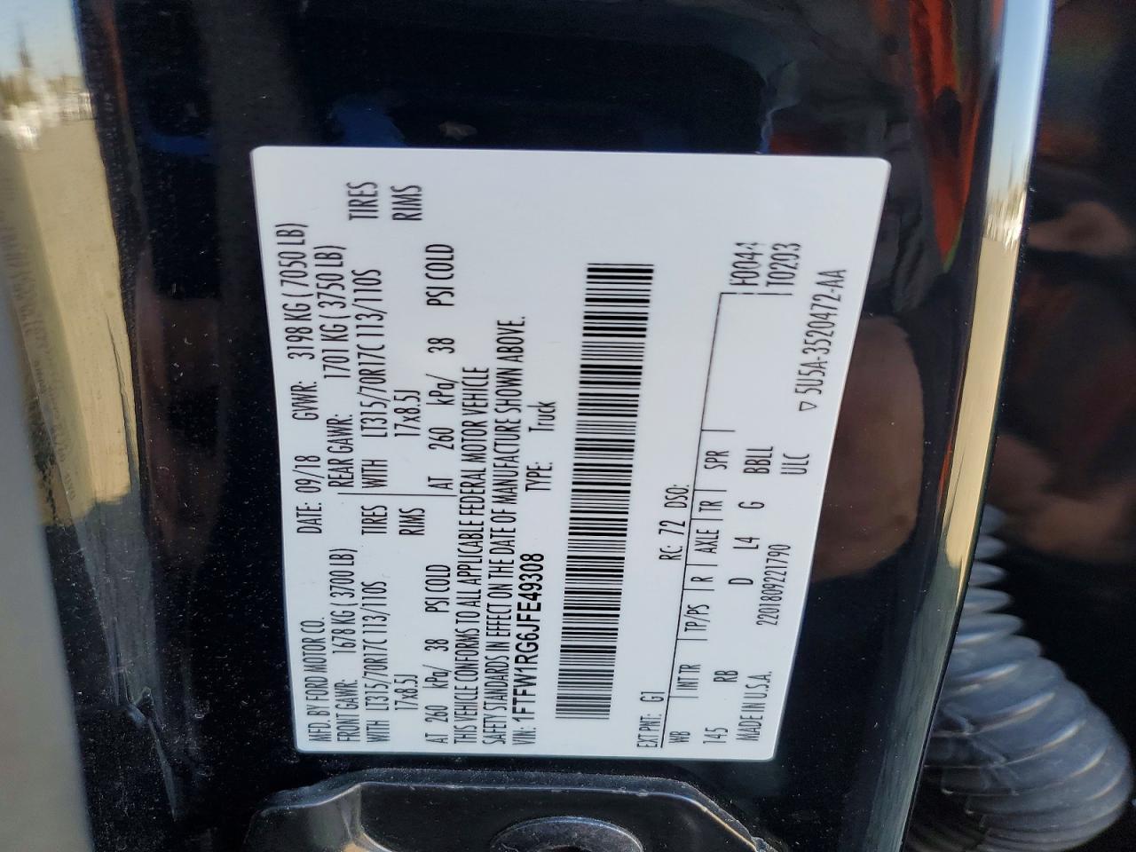 2018 Ford F150 Raptor
