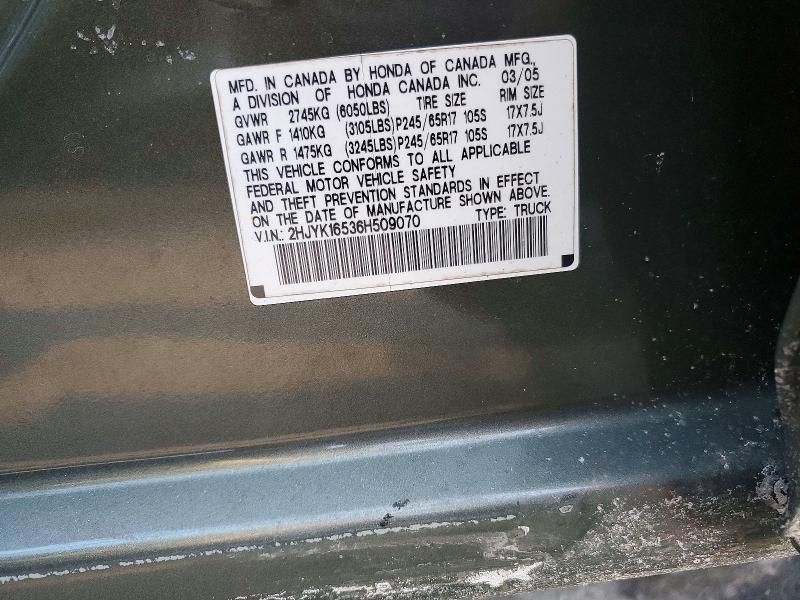 2006 Honda Ridgeline rtl