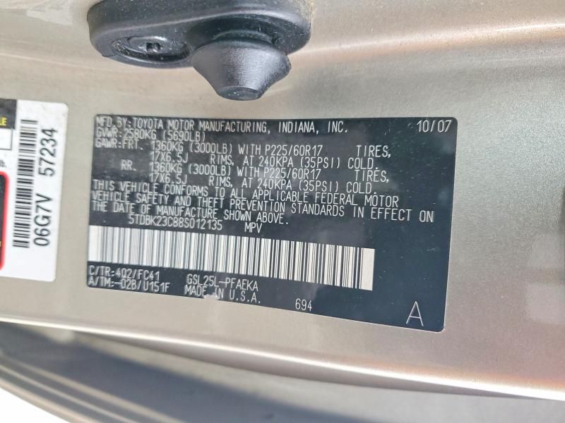 2008 Toyota Sienna le