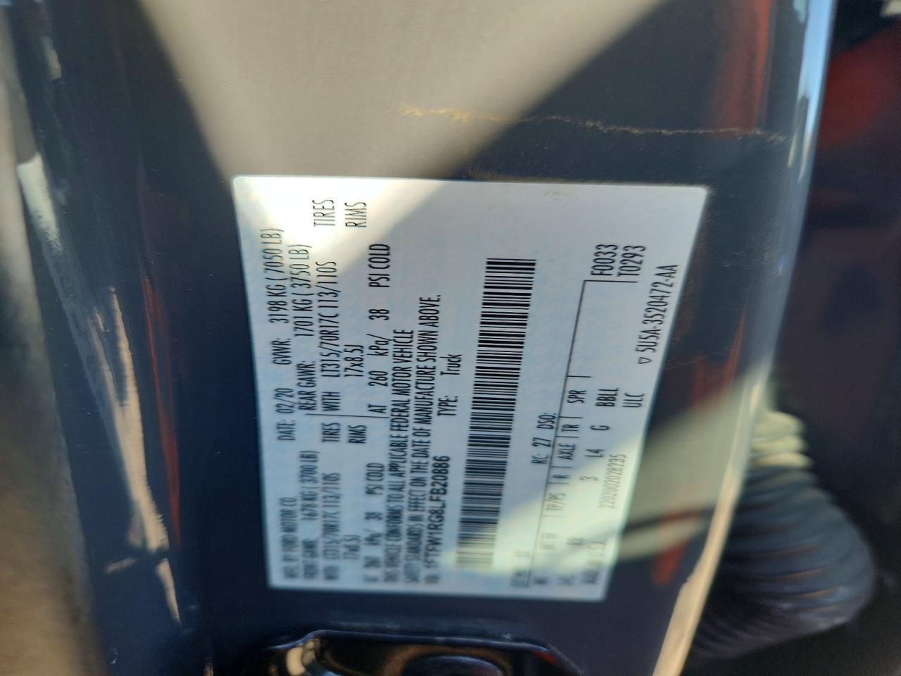 2020 Ford F150 Raptor