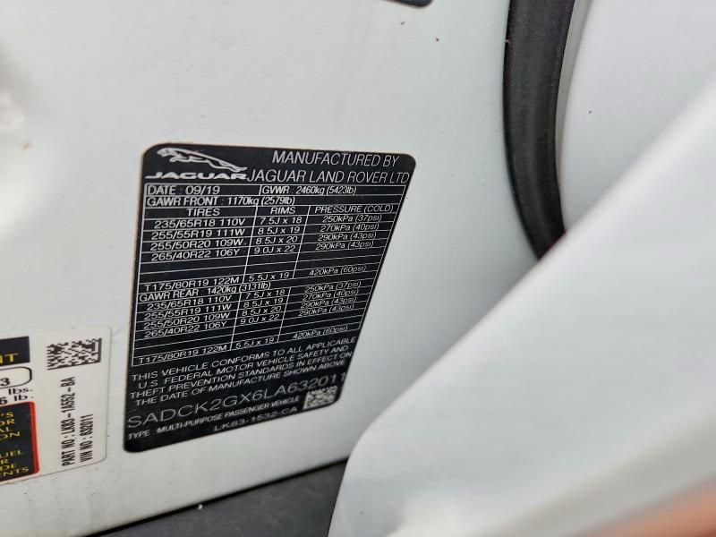 2020 Jaguar F-pace Prestige