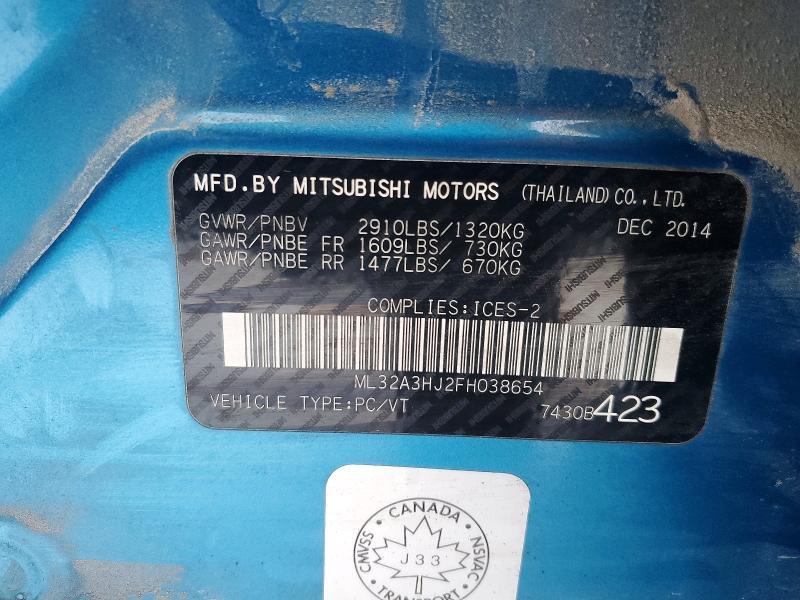 2015 Mitsubishi Mirage de