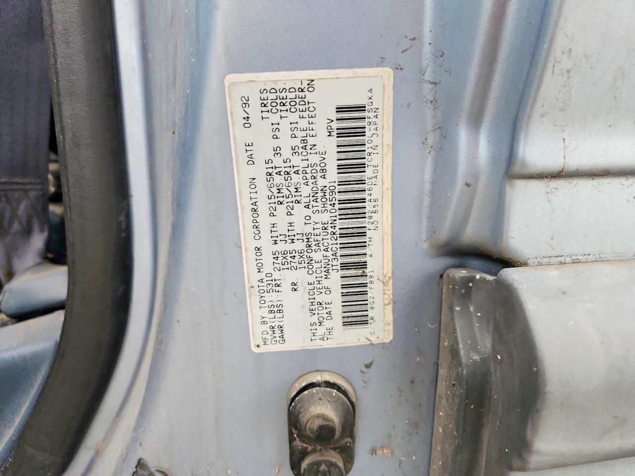 1992 Toyota Previa le