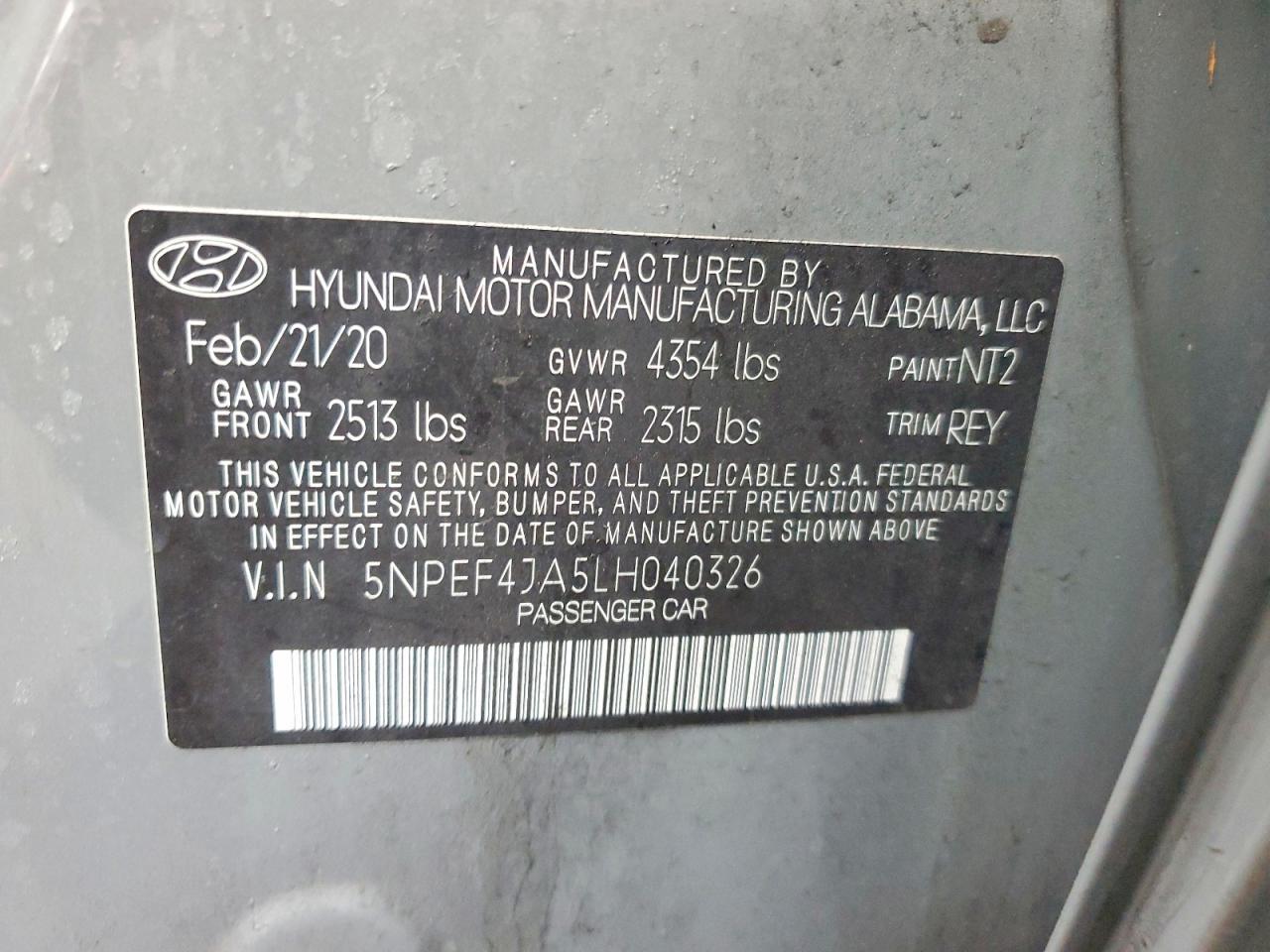 2020 Hyundai Sonata sel