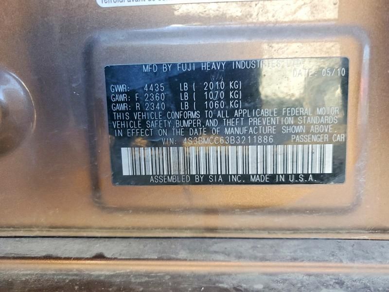 2011 Subaru Legacy 2.5i Premium