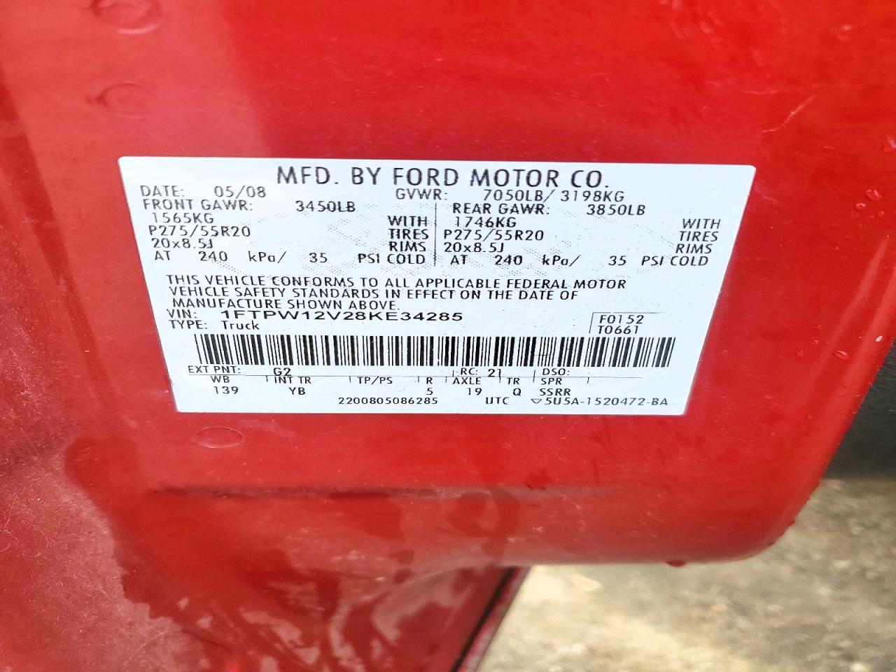 2008 Ford F150 Supercrew