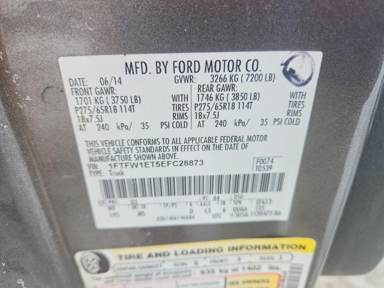 2014 Ford F150 Supercrew