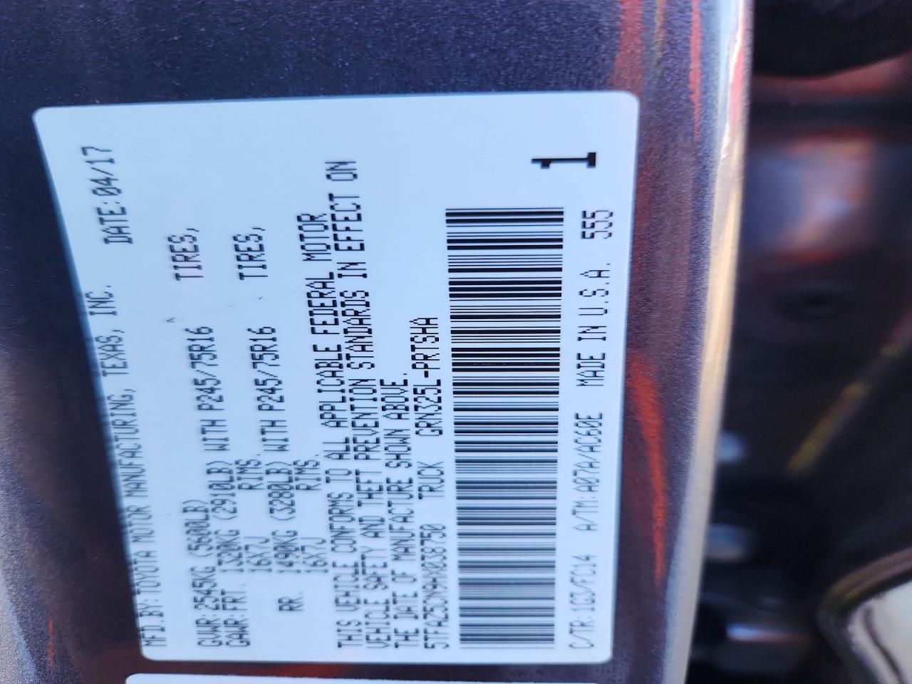 2017 Toyota Tacoma SR5 V6