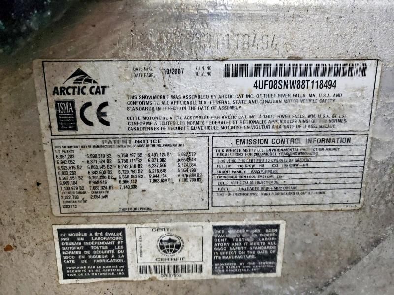 2008 Arctic Cat 2008 Arti Snowmobile