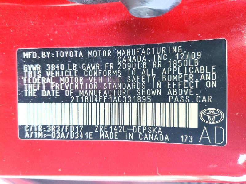 2010 Toyota Corolla Base
